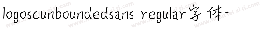 logoscunboundedsans regular字体字体转换